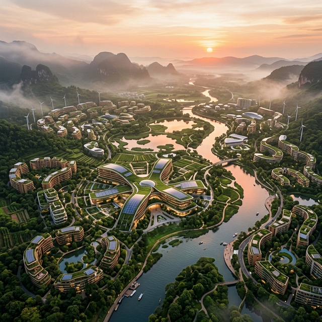 Sustainable eco-city masterplan by CUBE Consultants