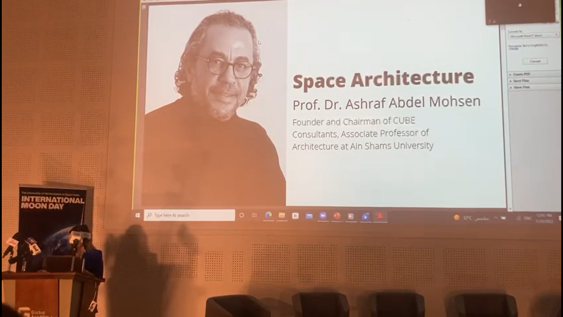 Prof Dr. Ashraf Abdel Mohsen has been selected as Space Architecture Ambassador